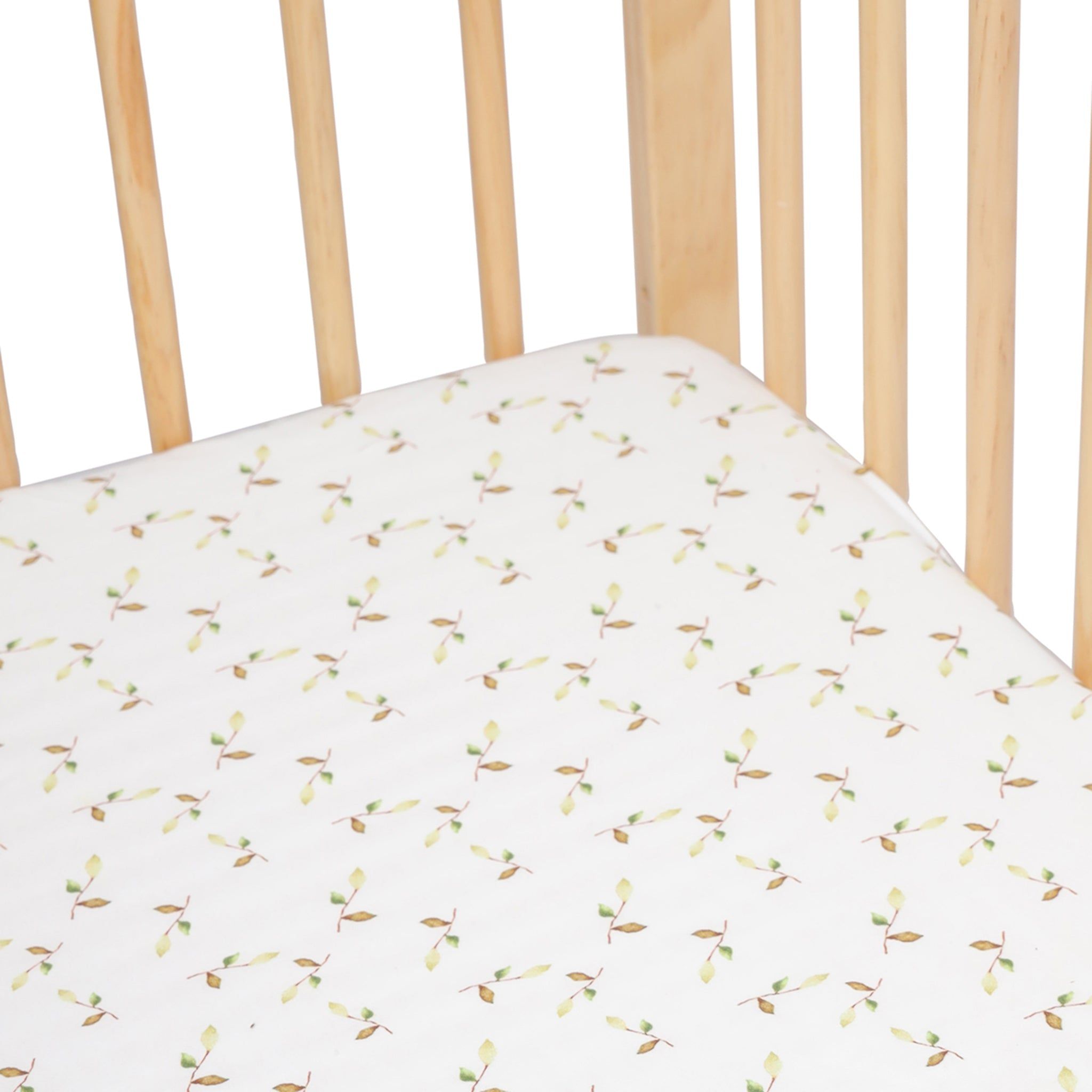 Little Leaf Muslin Fitted Cot Sheet